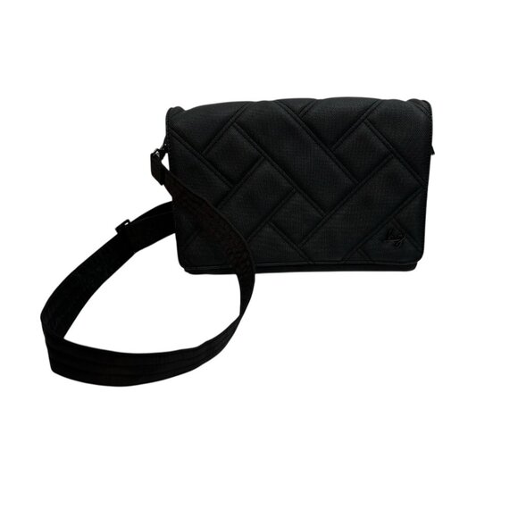 Lug Huddle Matte Luxe VL Shoulder Cross Body Bag Black Vegan Clutch - Picture 4 of 9
